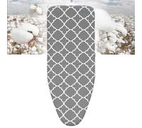 QSPNVFB Housse De Planche À Repasser 110x32 Cm Cotton Housse Table À Repasser, Réglable Housse pour Table À Repasser avec Rembourrage Épais, Elastic(Lozenge)