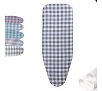 QSPNVFB Housse Table À Repasser 110X40 100x34 90x30cm Cotton Housse pour Table À Repasser Réglable, Heat Reflect Housse Table À Repasser avec Rembourrage(Grey Lattice,110x40 cm/15x45 in)