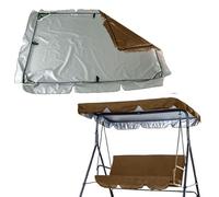 QSPNVFB Imperméable Toit De Rechange pour Balancelle Hollywoodienne, Soleil Toile pour Balancelle De Jardin Balcon, Auvent Canopée pour Balancelle Terrasse(Coffee,190x132 CM (75x52 inch))