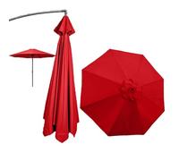 QSPNVFB Rond Auvent De Rechange Pour Parasol 8 Baleines 2m 2.3m 2.5m 2.7m 3m 3.5m 4m Toile De Rechange Pour Parasol De Table Terrasse Housse Pour Parapluie(Red,2.5m(8ft))