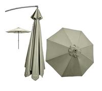QSPNVFB Rond Auvent De Rechange Pour Parasol 8 Baleines 2m 2.3m 2.5m 2.7m 3m 3.5m 4m Toile De Rechange Pour Parasol De Table Terrasse Housse Pour Parapluie(Taupe,2.5m(8ft))