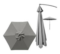 QSPNVFB Rond Auvent De Rechange Pour Parasol Terrasse 6 Baleines 2m 2.3m 2.5m 2.7m 3m 3.5m 4m Toile De Rechange Pour Parasol De Table Housse Pour Parapluie(Grey,2.15/7ft)