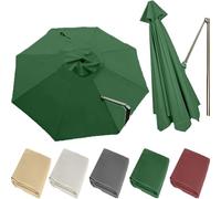 QSPNVFB Rond Parasol Déporté Auvent De Rechange 3m 8 Baleines Toile De Rechange Pour Parasol De Jardin, Couverture De Rechange Pour Parapluie Piscine(Dark green)