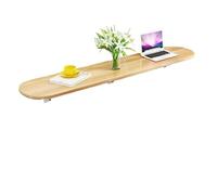 QSPNVFB Table De Bar Table Rabattable Murale, Longue Table À Manger Invisible, Bureau Flottant en Bois pour Cuisine Salon D'étude Blanchisserie Balcon(Walnut,80x30cm(32"x12"))