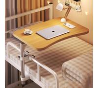 QSPNVFB Table De Chevet Pliante Bureau Flottant, Bureau D'ordinateur À Clipser pour Dortoir Universitaire, Table De Lit Rotation À 360° Table De Lit(Walnut)