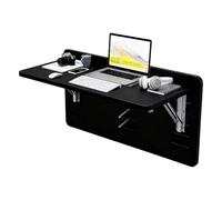 QSPNVFB Table De Chevet Pliante, Petite Bureau D'ordinateur Flottant, Table À Manger Mural Rabattable pour Dortoirs Salon D'étude Blanchisserie(Black,70cm(28"))