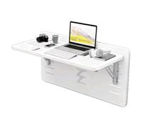 QSPNVFB Table De Chevet Pliante, Petite Bureau D'ordinateur Flottant, Table À Manger Mural Rabattable pour Dortoirs Salon D'étude Blanchisserie(White,60cm(24"))