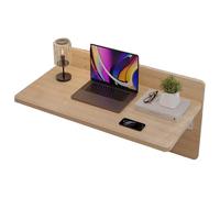 QSPNVFB Table De Chevet Pliante, Petite Bureau D'ordinateur Flottant, Table À Manger Mural Rabattable pour Dortoirs Salon D'étude Blanchisserie(Walnut,60cm(24"))