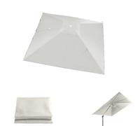 QSPNVFB Toile De Rechange pour Parasol Carré 3 M avec Auvent De Parapluie 8 Baleines Anti-UV - Couverture De Jardin Plage(Beige)