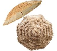 QSPNVFB Toile De Rechange Pour Parasol De Paille 2.7m 3m 8 Côtes Auvent De Parapluie Plage Chaume Rond Housse De Rechange Pour Parasol Hawaïen Imperméable(2.7m/9ft)