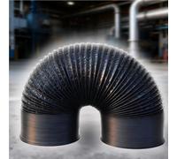 QSPNVFB Tuyau D'évacuation D'air Noir Tuyau Flexible Aluminium PVC Tubes De Climatiseur Pour Hotte De Cuisine Sèche-linge Ventilateur Climatisation(L 10m(32ft),D 50cm(20"))