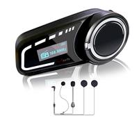 QSPORTPEAK M2C Kit Bluetooth Moto Duo avec écran LCD, Intercom 6 Casques 1000M Communication Système avec MP3 GPS FM Radio