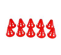 QSTDGVPW 10 Pièces Mini Cônes de Route de Circulation D'entraînement Sportif Coupe-Vent, Rouge, comme décrit