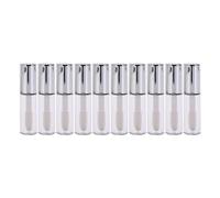 QSTDGVPW 10 Pièces Tube de Brillant à Lèvres Récipient de Gloss à Lèvres Vide Échantillons de à Lèvres Bouteille Cosmétique Réutilisable Adapté Au Maquil, Argent