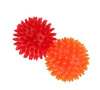 QSTDGVPW 2 Pièces Balle Spiky Massage Relaxation Trigger Point PVC Aide Douleur Corporelle Pratique Adaptées pour Activités Plein Air Travail Repos, Red Organge