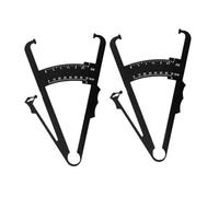 QSTDGVPW 2 Pièces Pince à Pli Cutané Kit de Mesure de Instrument de Suivi Corporel et Calibreur avec Règle de Taille pour Les Athlètes et Entraîneurs, Double échelle Noire