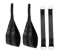 QSTDGVPW 2 Pièces Sangles Abdominaux Suspension Bandes Renforcées pour Barre Traction Appui Doux Polyvalent Convient Usage Domestique Salle de Sport, avec Longe