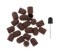 QSTDGVPW 2s Mandrin Fraise Ongles Embouts Ponçage Manucure Polissage Matériau Papier Abrasif Convient pour Entretiens Ongles Callosités Pieds et Salon Beauté, marron