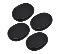 QSTDGVPW 4 Pièces Pierre de Massage Chaude Set Ovale Pierres Massage Roches Chaudes Outil Gua Sha pour Spa à Domicile Relaxation Familiale Séances, 9cmx7cm