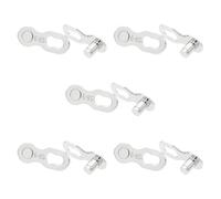 QSTDGVPW 5 Paires de Maillons de Chaîne Réutilisables pour Réparation, Montage Facile, Connecteurs de Chaîne Professionnels, 6 7 8 Vitesse