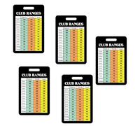 QSTDGVPW 5X Cartes de Tableau de Portée de Club de Golf Aide-mémoire pour L'estimation de La Portée Moyenne