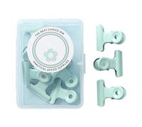 QSTDGVPW 8 Pièces Document Pince Pince Métal à Charnière Mini Clip Papeterie Attache Sac Collation pour Tags Calendriers Affiches Adapté à L'École Bureau, Vert