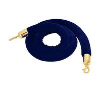 QSTDGVPW Barrière de Corde En Velours avec Crochets de Séparation, Ceinture Rétractable et élégant Support Métallique pour La Gestion Des Au Théâtre, Bleu, 59,0 pouces