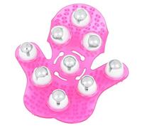 QSTDGVPW Body Massager Gant de Massage avec Billes Rotatives Du Dos Dispositif à Rouleaux Adapté pour Massage Quotidien Relaxation Hygiène, Rouge