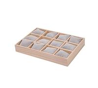 QSTDGVPW Boîte Montre Présentoir Coffret Organisateur Écrin à Douze Compartiments Doux en Bois et Tissu Protection Contre Chocs et Perte Adaptée pour Rangement, Velours