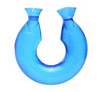 QSTDGVPW Bouillotte Chauffante U Courbée pour Cervicales Réutilisable Texture 3D Antidérapante Conception Étroite Évite Fuites Entrée Large Pochon Chauffant Ad, Bleu