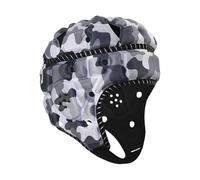 QSTDGVPW Casque de Rugby pour Enfants avec Rembourrage Souple, Réglable, Conçu pour Le Football et Le Rugby, Matériau Respirant et Absorbant Les Chocs, Noir Blanc