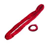 QSTDGVPW Cerceau Acrobatique à Boucle pour La Main, Cerceau Lyra avec Sangle Robuste, équipement Professionnel Essentiel en Polyester pour L'entraînement A, Rouge