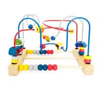 QSTDGVPW Children Labyrinthe de Découverte Parcours Intellectuel Jeu de Coordination Jouet Bois Métal Fonction Adapté aux Enfants Récréation Écoles, Labyrinthe de Perles avec thèm (2640)