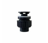 QSTDGVPW Connecteur d'Aquarium Raccord Bulkhead Adaptateur Traversée Écrou de Serrage PVC avec Joint Silicone Étanche Installation Simple Compatible Aquariums, 32MM