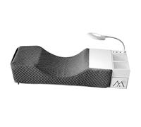 QSTDGVPW Coussin pour Extension de Cils avec Étagère Acrylique Réglable Mousse Mémoire Ergonomique Housse Respirante Lumière Sans Ombre USB Adapté pour Femmes, Gris Flocage
