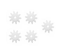 QSTDGVPW Engrenage Enfant Bricolage Pignon Mécanique Droit Roue Dentée Mini Engrenage PVDF Alésage2mm Entraînement Stable Faible Frottement Adapté aux Projets, 10T, Régulier