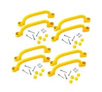QSTDGVPW Ensemble de 8 Poignées pour Structure D'escalade, Accessoires de Jeux Extérieurs, Poignées de Maintien, équipements de Jeux, Bords Arrondis et Lis, Jaune