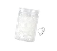 QSTDGVPW Eyelash Glue Cups Accessoire Porte-colle à Cils Anneau avec Base Adhésive Palette de Colle Fleurie Support Volume Adaptés à En Salon de Beauté, Fleur Claire