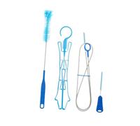 QSTDGVPW Kit de Nettoyage D'ampoules avec Brosse Longue, Cadre Pliable, Accessoire de Sac à Dos pour La Randonnée et l'escalade, Bleu