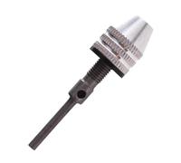 QSTDGVPW Mandrin Perceuse Accessoire Adaptateur Trois Mors Conversion Aluminium Alliage Structure Robuste Pratique Changer Embout Adapté Atelier Bricolage, Manche argent 2,35, 0,3 à 3,4