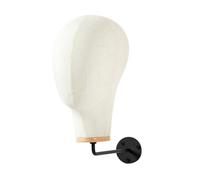 QSTDGVPW Mannequin Tête Support Perche Porte-perruque Porte-chapeau Poteau Chapeau Bois Lin Surface Lisse Adapté Salon Maison Shopping Mall, Crochet de 25 Cm