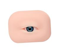 QSTDGVPW Modèle D'Yeux Artificiels Tableau Maquillage Pratique Mannequin Visage Silicone Accessoire Sourcils Cils pour Apprentissage Débutants Facile à, Bleu à Gauche