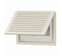 QSTDGVPW multiposte pour Mur Habillage Coffret Compteur Électrique Encastrable Panneau Inclinable Rectangulaire Finition Blanc, Petite 25x20 Cm, Pour 21x16 Cm, Volets À Rayures