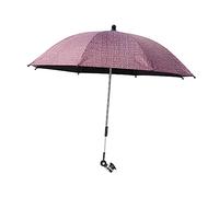 QSTDGVPW Parasol Poussette Bébé Universelle Coupe-Vent Orientation Flexible Pinces Faciles à Installer Protection Étendue pour Poussette Sortie Été, Rouge