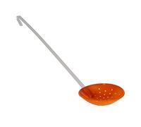 QSTDGVPW Pelle à Glace, épuisette, épuisette, Perche à écumoire Rétractable et Compacte pour La Pêche sur Glace, Matériel de Pêche, Argent Rouge orangé