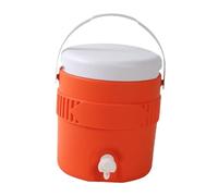 QSTDGVPW Pichet d'eau de Camping Isotherme avec Couvercle, Distributeur d'eau Glacée Portable pour Camping, Barbecue, Pêche, Pique-Nique, Orange