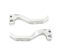 QSTDGVPW Poignée de Levier Frein Embrayage Aluminium Solide Design Ergonomique Anodisation Premium Installation Aisée Adaptée aux Motards Promenade Hors Route Endurance, Silver