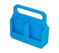QSTDGVPW Porte-Batterie Rangement Batterie Outil Organisateur Support Multifonction Matériau PP Portable Convient pour Bricolage Rangement Atelier Bureau, Bleu