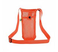 QSTDGVPW Porte-Bouteille Portable Sac Bandoulière Compartiment Boisson Poche Frontale Bouton Pression Sangle Réglable Marque Réfléchissante Adapté au Fitness Parc Randonnée, Orange Fluorescent