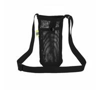 QSTDGVPW Porte-Bouteille Portable Sac Bandoulière Compartiment Boisson Poche Frontale Bouton Pression Sangle Réglable Marque Réfléchissante Adapté au Fitness Parc Randonnée, Noir